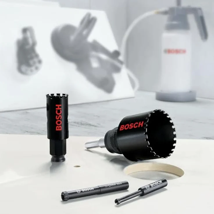BOSCH Diamanttrockenbohrer Diamond for Hard Ceramics, Ø 10 mm, 10 x 35 mm für harte Fliesen und Stein – Bild 4