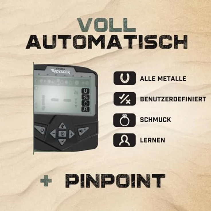 Minelab X-Terra Voyager, Metalldetektor für Einsteiger mit 4 Suchmodi, 1,3 kg leicht und wasserdicht bis 1 Meter – Bild 10