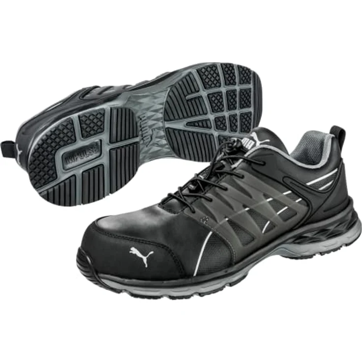 PUMA Safety VELOCITY 2.0 BLACK LOW, Arbeitsschuh mit IMPULSE.FOAM Dämpfung, rutschfester Gummisohle und elastischem Schnellschnür-System, schwarz – Bild 7