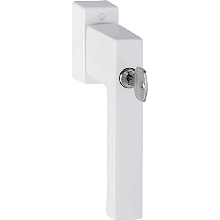 HOPPE Fenstergriff TOULON mit Sperrzylinder, 7x32 mm, Aluminium, weiß RAL 9016 – Bild 1