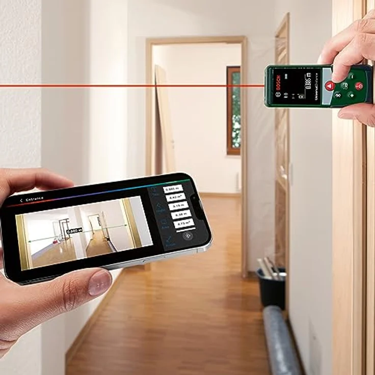 BOSCH Entfernungsmesser UniversalDistance 40C, Digitaler Laser - im Karton, Bluetooth-Konnektivität, präzise bis 40 m, nachhaltig – Bild 7
