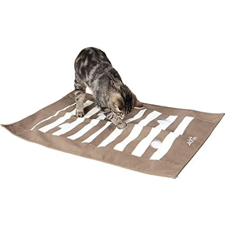 TRIXIE Spieldecke "Cat Activity Pföteldecke, 70 × 50 cm, braun/creme" für Katzen - 46005 – Bild 4