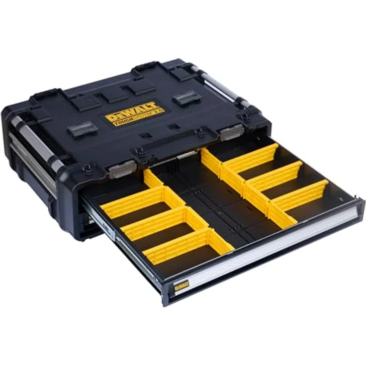 Dewalt ToughSystem dxl Modul mit zwei Schubladen, robuster Kunststoff-Korpus, kompatibel mit ToughSystem 1.0 und 2.0 – Bild 9
