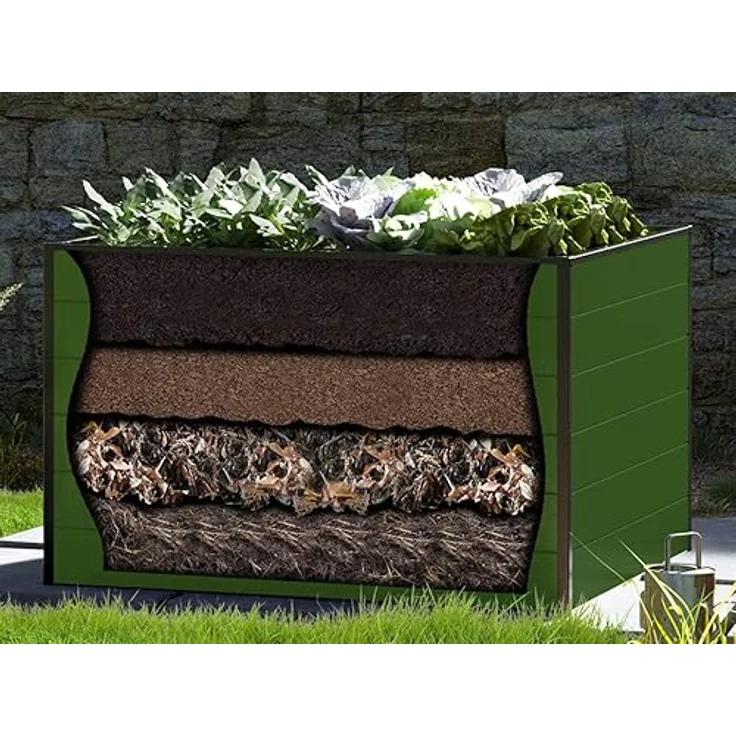 GFP Hochbeet Kräuter-Gemüse-Beet Aluminium Christina - 195x99x77cm formstabil und witterungsbeständig mit Aluminium-Hohlkammerprofilen - Made in Austria – Bild 4