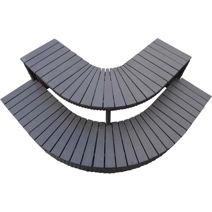 Canadian Spa Company Ecktreppe - für quadratische Whirlpools dunkelbraun