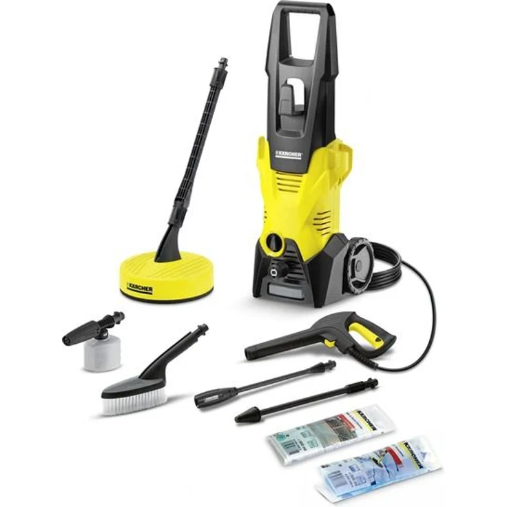 Kärcher K 3 Car & Home + T 150 1.601-820.0 Hochdruckreiniger 380 l/h 6,5 kg 1600 W 120 bar 25 m²/h 40 °C Schlauch 6 m Flächenreiniger T 150 Reinigungsmittel Car & Bike – Bild 1
