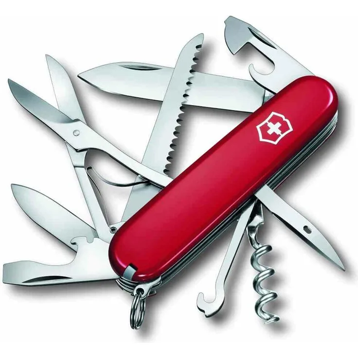 VICTORINOX Offiziersmesser ''Huntsman'' 91 mm 15 Funktionen rot