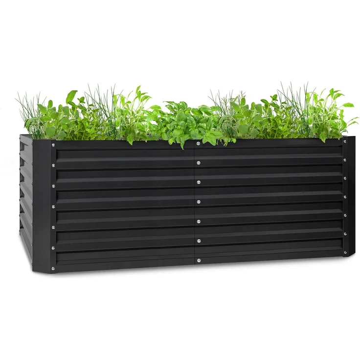 High Grow Straight Hochbeet 200x60x100cm 1200l Stahl Anthrazit – Bild 2