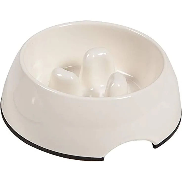 Flamingo NAPF ROYAL Slow DOWN, Futternapf aus Melamin, Weiss - Größe M