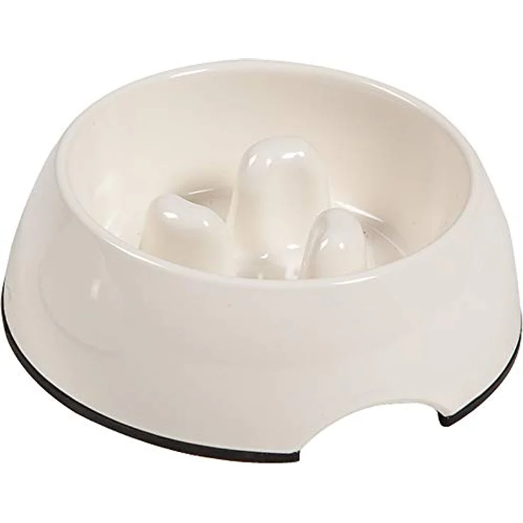 Flamingo NAPF ROYAL Slow DOWN, Futternapf aus Melamin, Weiss - Größe M – Bild 1