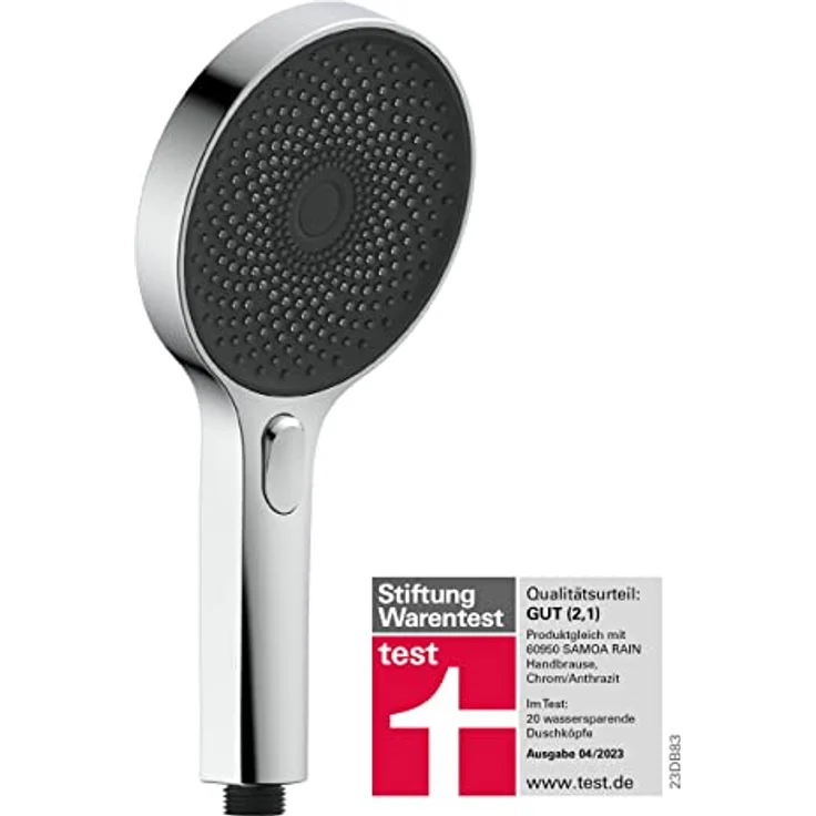 SCHÜTTE Handbrause SAMOA RAIN | Samtstrahl-Technologie | Duschkopf mit über 300 Düsen | 3 einstellbare Strahlarten | Brausekopf Antikalk für die Dusche | Chrom – Bild 5