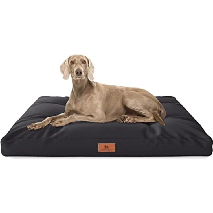 Knuffelwuff Hundekissen Gatsby aus Oxford-Gewebe 110x89cm Schwarz – Bild 1