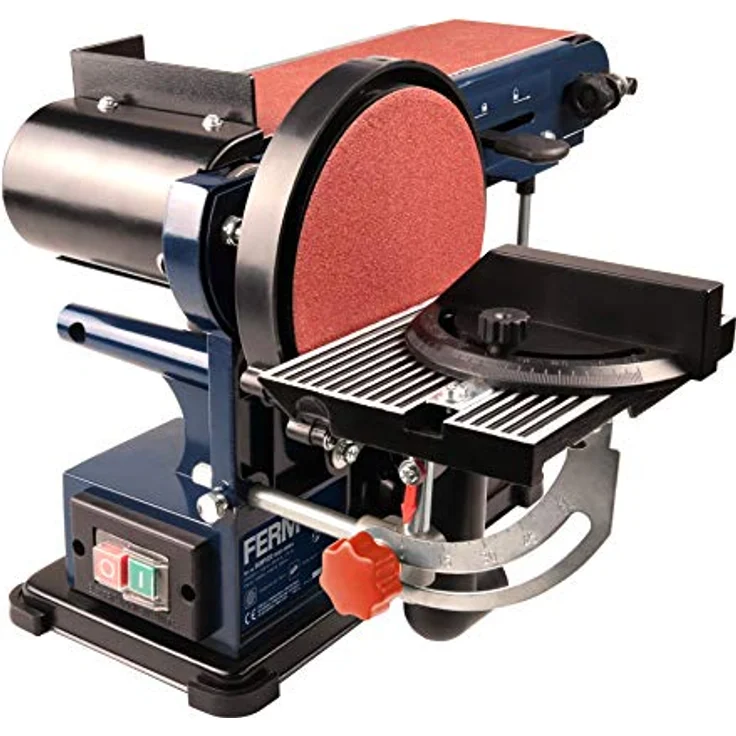 FERM Bandschleifmaschine ? 350W ? 150mm - einschl. 2 Schleifbänder (P80 & P120) und 2 Schleifscheiben (P80 & P120) – Bild 8