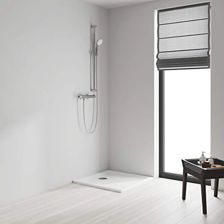 Grohe Grohtherm 800 | Brause- und Duschsystem - Thermostat -Brausebatterie | Inklusive Brausegarnitur | Schutz vor Hautverbrennungen bei 38 °C und 43 °C | Chrom | 34566001, 900 mm – Bild 3