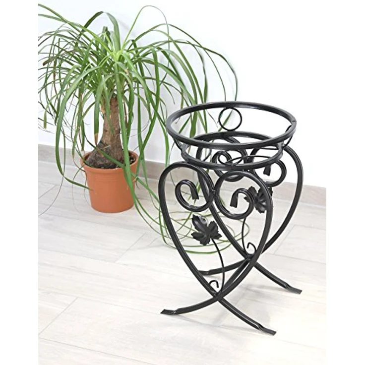 Blumenständer Metall Schwarz 49 cm Blumenhocker KW420 Pflanzensäule Pflanzenständer Blumensäule Klein - Dandibo – Bild 6