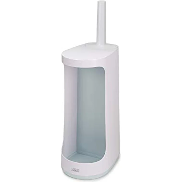 Joseph Joseph Flex Plus - Hygienische Silikon-Toilettenbürste mit extragroßem Aufbewahrungsbehälter, Anti-Tropf- und Anti-Verstopfungs-Kopf - Blau/Weiß, X-Large – Bild 2