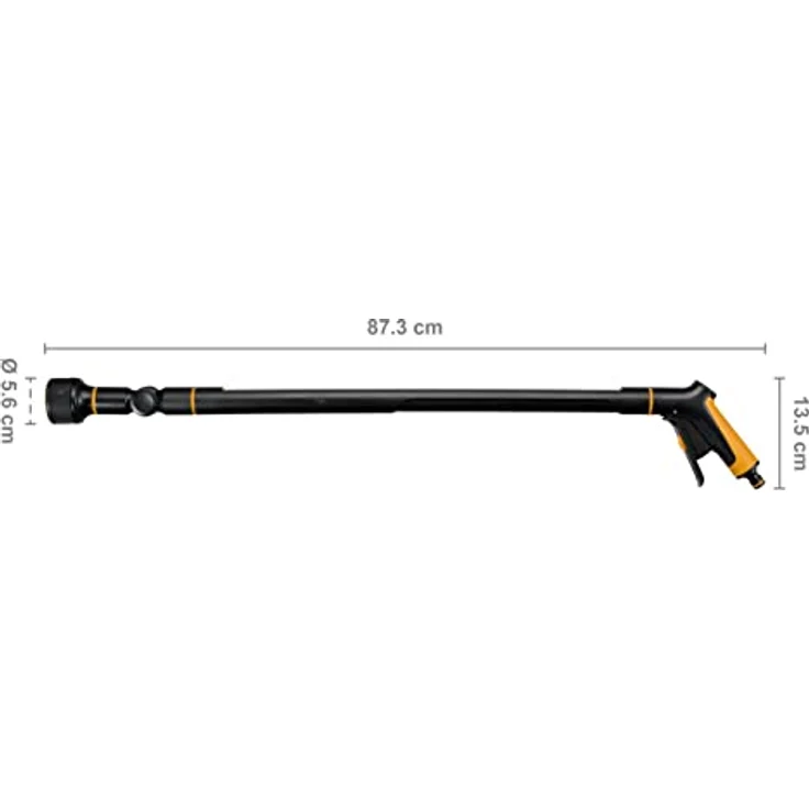 Fiskars Gartenbrause Giessstab, 3 Funktionen mit schwenkbarem SoftGrip-Düsenkopf und Durchflusskontrolle, ergonomisch und leicht – Bild 2