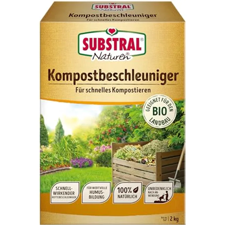 Substral Naturen Bio-Kompostbeschleuniger 2kg - Schnelle Kompostierung, 100% pflanzlich, ideal für Garten- und Küchenabfälle
