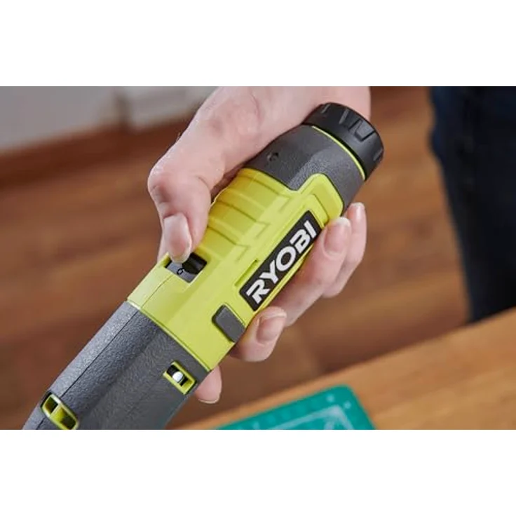 RYOBI 4 V USB-LITHIUM Akku-Schnitzer RPC4-120G, inkl. 1 x 4 V 2,0 Ah Akku und USB-C Ladekabel - Kompakter Power Carver für Holzschnitzarbeiten und Meißelarbeiten – Bild 4