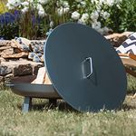 Czaja Stanzteile Deckel für alle Feuerschalen (Stahl, Ø80cm) - Einfaches Ablöschen ohne Wasser, Regenschutz