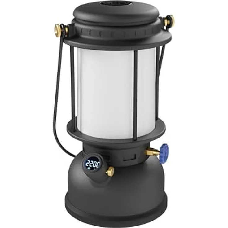Petromax LM500, Dimmbare LED-Laterne mit 500 Lumen, Powerbank-Funktion, Retro-inspiriertes Design, ideal für Camping und Outdoor-Abenteuer