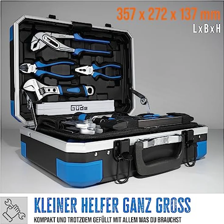 Güde Werkzeugkoffer »GWZK 241«, 241 tlg., Chrom-Vanadium, Carbon-Stahl, komplett in Schwarz – Bild 2