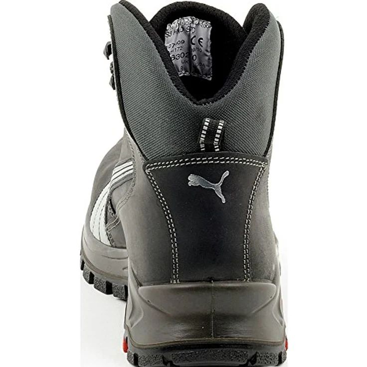 PUMA Safety Cascades Mid, Sicherheitsschuh S3 HRO SRC mit gefettetem Vollrindleder und Cordura, schwarz – Bild 7