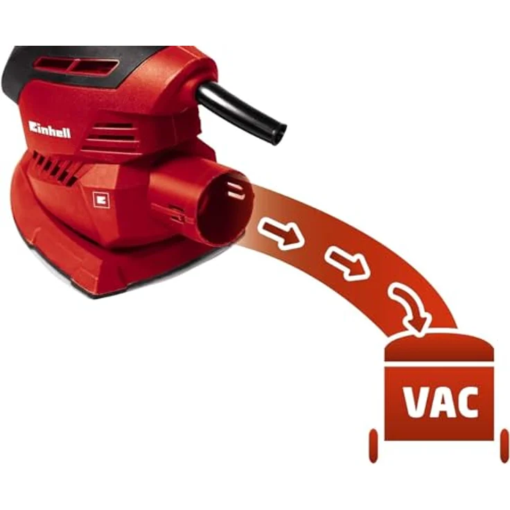 Einhell Multischleifer TH-OS 1016 (100 W, Schleiffläche 104 cm², Staubfangsack und Absaugadapter, Klett-Schleifpapier P120) – Bild 3