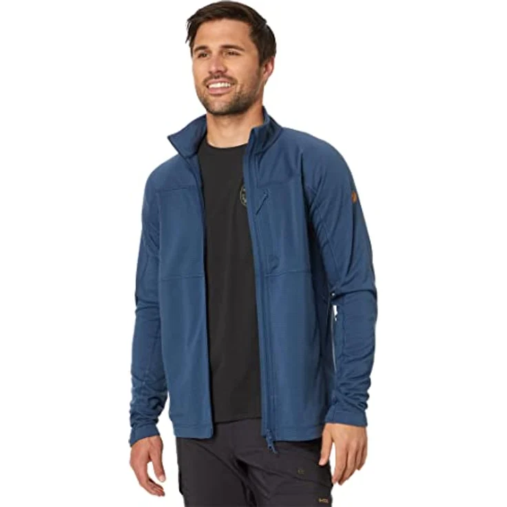 Fjällräven Abisko Lite Fleece Blau L Mann - Leicht, atmungsaktiv, aus recyceltem Polyester – Bild 2