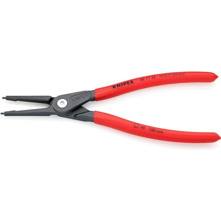 KNIPEX 48 11 J3 Präzisions-Sicherungsringzange für Innenringe in Bohrungen grau atramentiert mit rutschhemmendem Kunststoff überzogen 225 mm – Bild 2