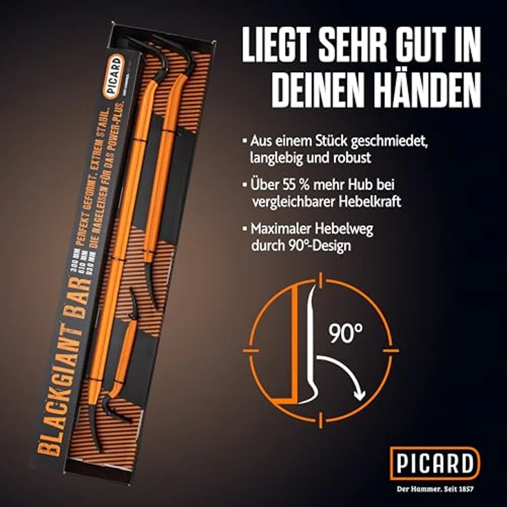 Picard Black Giant Brecheisen Nageleisen Set 3tlg. – Bild 5