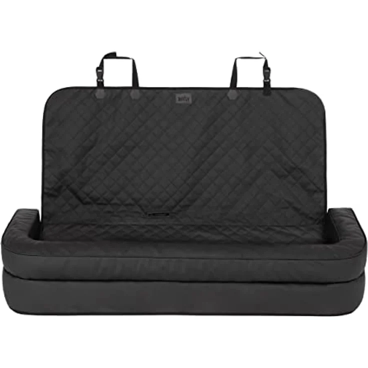 DOGGY Hundeautositz, Hundebox, Hundebett für kleine Hunde, 135 x 45 cm, Schwarz Skaj mit verstellbarer Passform und wasserabweisendem Material – Bild 2
