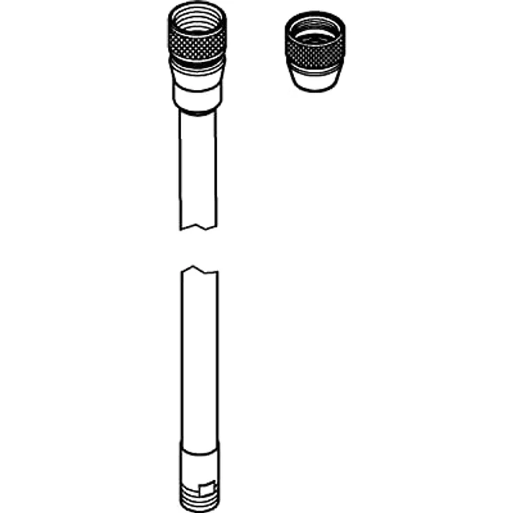 Grohe Brauseschlauch Metallbrauseschlauch 1/2 Zoll x M15/1 x 1400 mm für Spültischbatterien, verchromt - Passend zu K4 33 782 und ZEDRA 32 462 – Bild 3