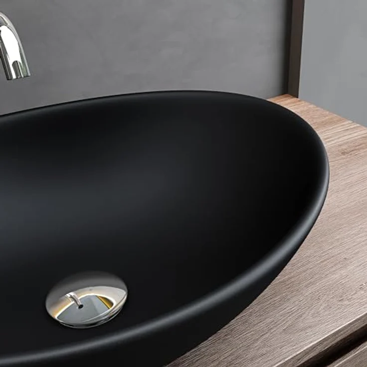 Mai & Mai Aufsatzwaschbecken Brüssel205, Oval / Rund, Keramik Waschschale mit Nano-Beschichtung - Preisvergleich – Bild 5