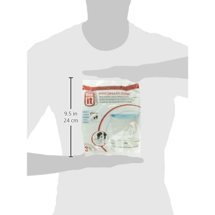 Zeus Ersatzreinigungsfilter für 6L H2EAU Trinkbrunnen für Hunde, 3er Pack – Bild 4