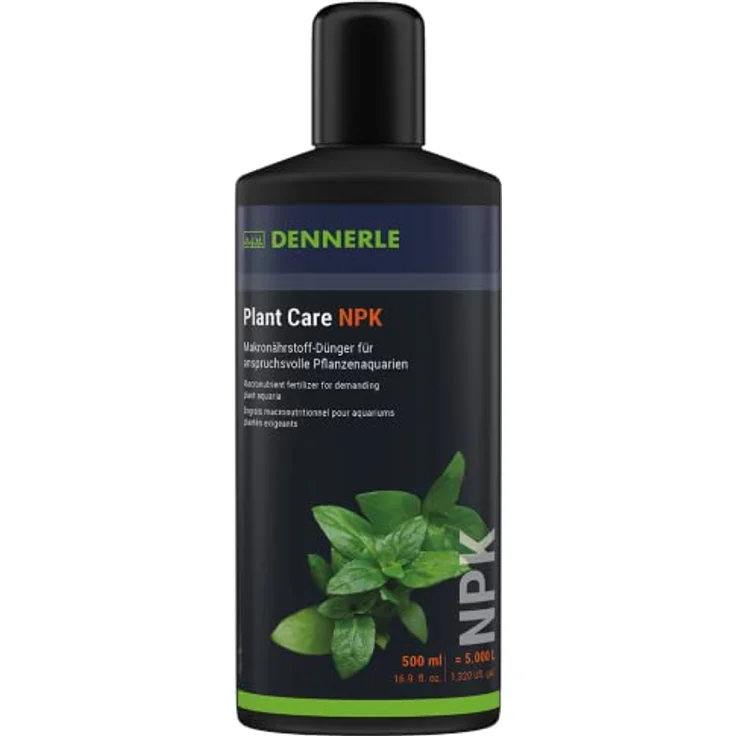 Dennerle Plant Care NPK, 500 ml - Makronährstoff-Dünger für anspruchsvolle Aquarienpflanzen mit sofortiger und langanhaltender Wirkung