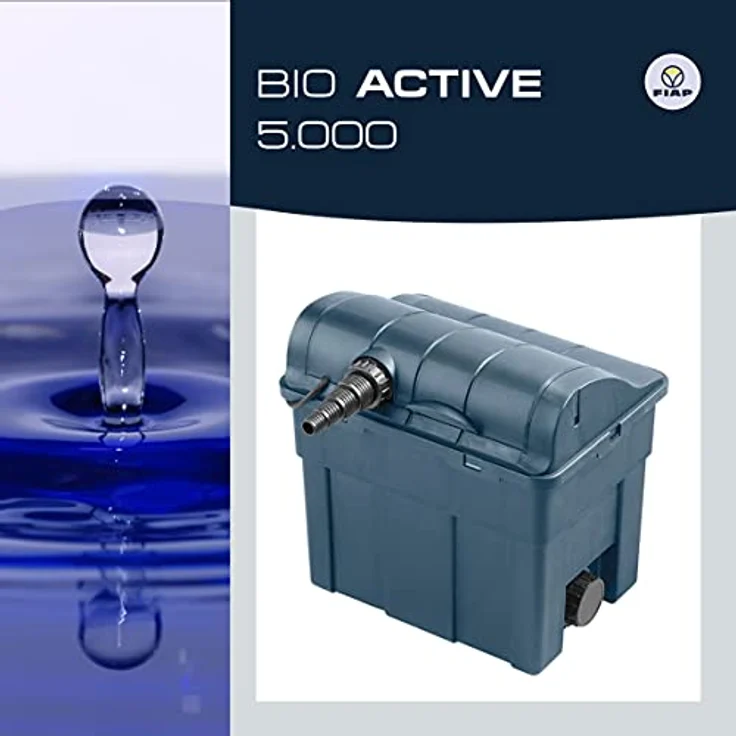FIAP BIO ACTIVE 5.000 Durchlauf-Filter, UVC-Klärgerät mit 4500 l/h, wartungsfreundliches Mehrkammer-System zur Teichwasserreinigung – Bild 2