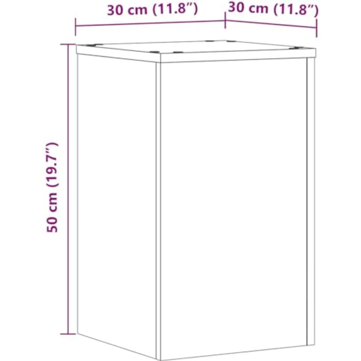 vidaXL Blumenständer Pflanzenständer 2 Stk Artisan-Eiche 30x30x50 cm Spanplat – Bild 9