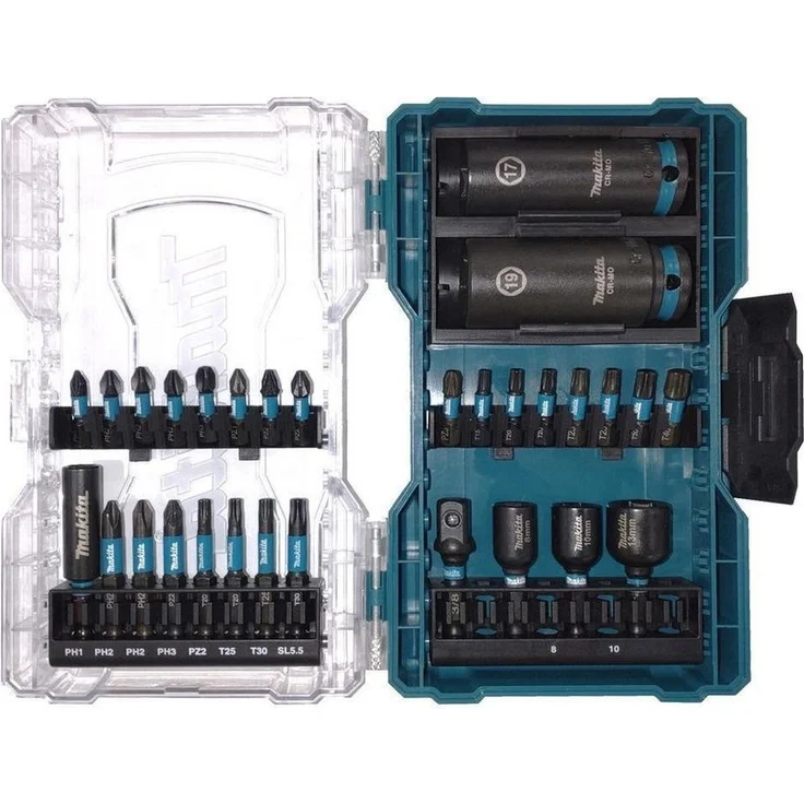 Makita Bohrer- und Bit-Set Bit- und Schlagnuss-Set 30-tlg. IMPACT BLACK, Aufbewahrungsbox inklusive – Bild 1