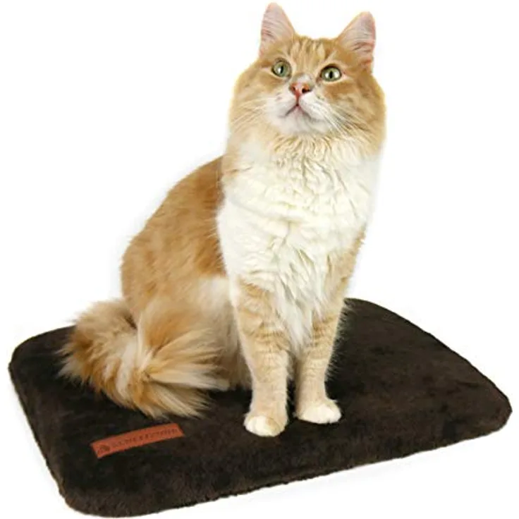 SCHLITZOHR Fensterliegeplatz Teddy | stabile Katzenliege für Fensterbank | Fensterbankliege für Katzen | 51 × 36 cm (Braun)