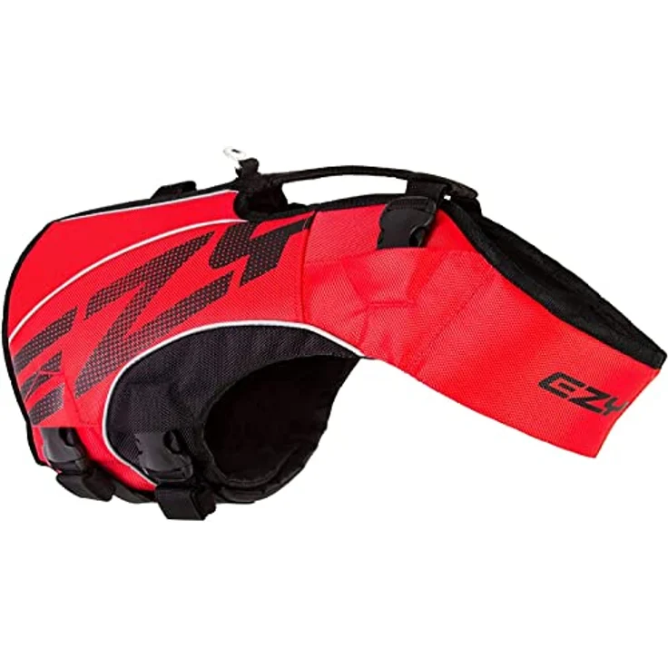 EzyDog Life Jacket X2 Boost, Hundeschwimmweste in Rot, Größe L für Hunde von 27-41kg mit ergonomischer Passform und reflektierenden Linien – Bild 1