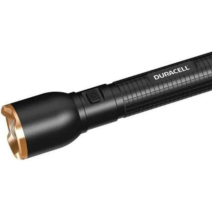 Duracell DF750, Taschenlampe schwarz mit 750 Lumen, IP54-zertifiziert und Aluminiumgehäuse