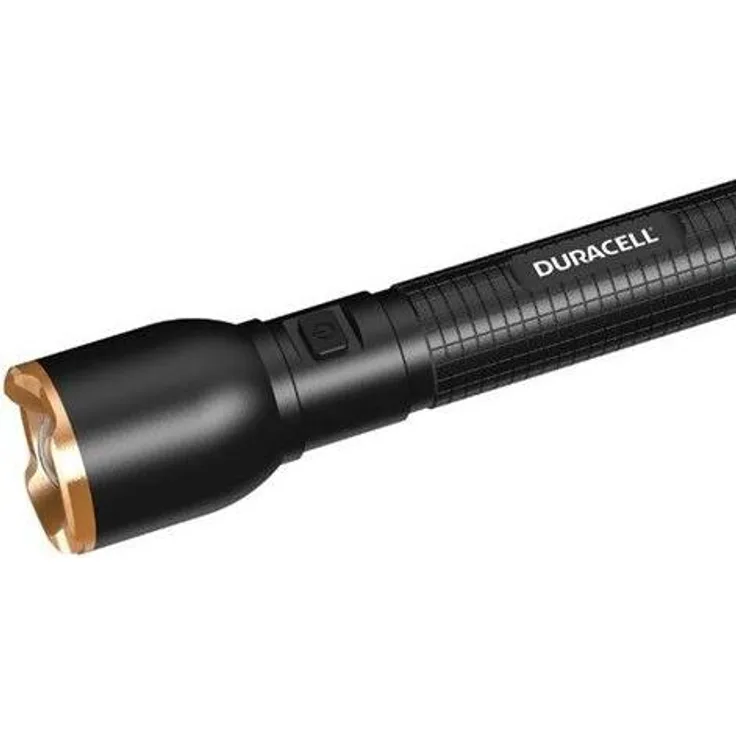 Duracell DF750, Taschenlampe schwarz mit 750 Lumen, IP54-zertifiziert und Aluminiumgehäuse