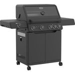 RÖSLE Gasgrill ALLFLAME Hero 4 – Gusseisenroste, beleuchtete Drehknöpfe, schwarz