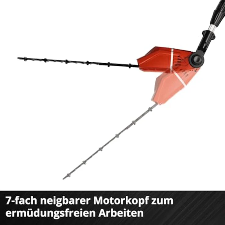 Einhell Akku-Teleskop-Heckenschere GE-HH 18-45 Li T Power X-Change - Solo (Hauptgriff 4-fach & Motorkopf 7-fach neigbar, Messer aus diamantgeschliffenem Stahl, Zusatzhandgriff, inkl. Köcher, ohne Akku und Ladegerät) – Bild 6