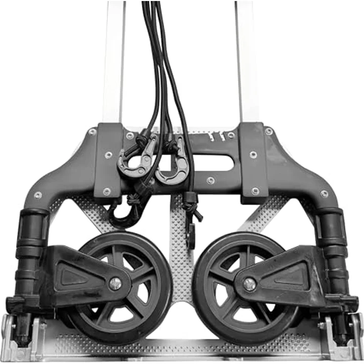 relaxdays Klappbare Sackkarre, Tragkraft bis 70 kg, Schwarz mit ergonomischem Teleskopgriff und Antirutschfläche – Bild 7