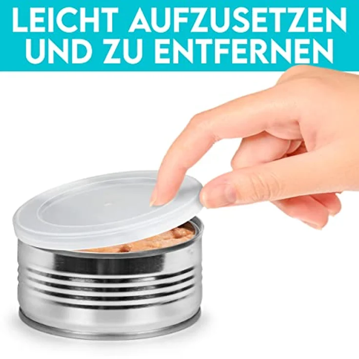 HUND IST KÖNIG® Dosendeckel [3 Stk] robuste Deckel für Dosen halten Tierfutter frisch & schließen Gerüche ein | Lebensmittelechte Dosendeckel/Dosendeckel 800g Konserven – Bild 3