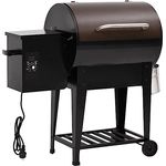 vidaXL Pelletgrill mit Ablage, Pelletsmoker mit Altöl Behälter, Holzpelletgrill mit großem Temperaturbereich, Grillwagen Pellet Grill, Schwarz Eisen