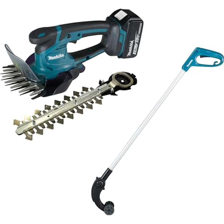 Makita DUM604RFX1 Akku-Grasschere 18V / 3,0 Ah, 1 Akku + Ladegerät inkl. Griffverlängerung mit Rolle – Bild 1