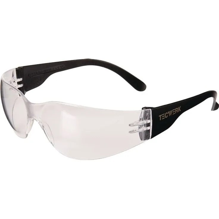 AS Arbeitsschutz GmbH Schutzbrille Daylight Basic EN 166, Bügel schwarz, klare Polycarbonatscheibe, 100 % UV-Schutz, kratzfest, beschlagfrei